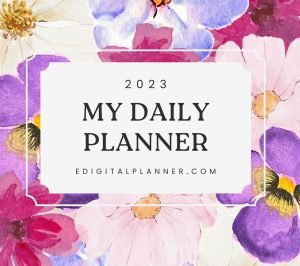 Pink Purple Floral Daily Planner Digital Notebook Cover Pink Purple Floral Daily Planner Digital Notebook Cover